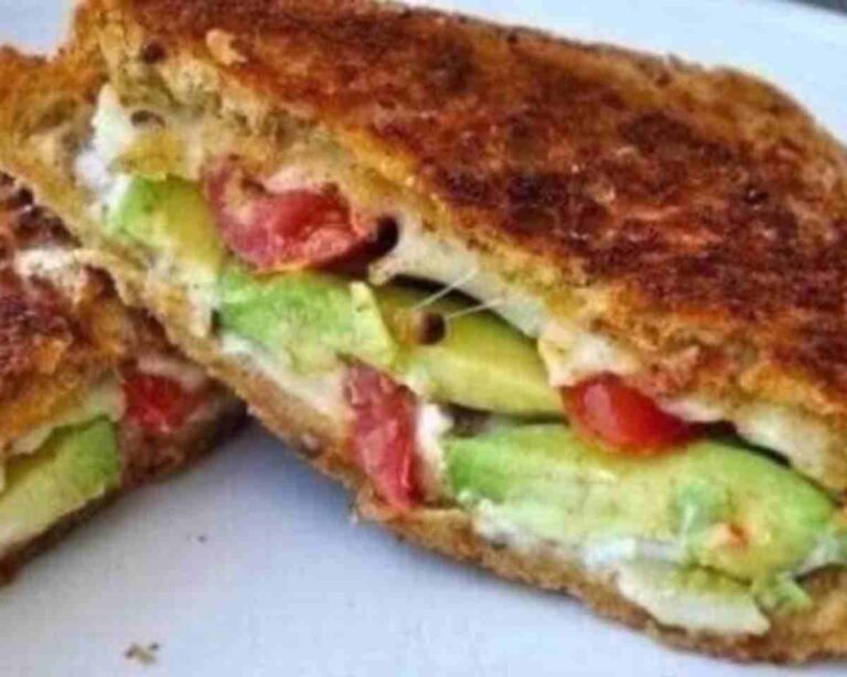 Avocado, Mozzarella, and Tomato Grilled Cheese