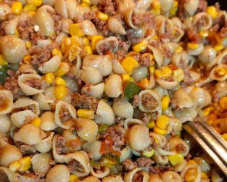 Conchitas with Ground Beef Recipe