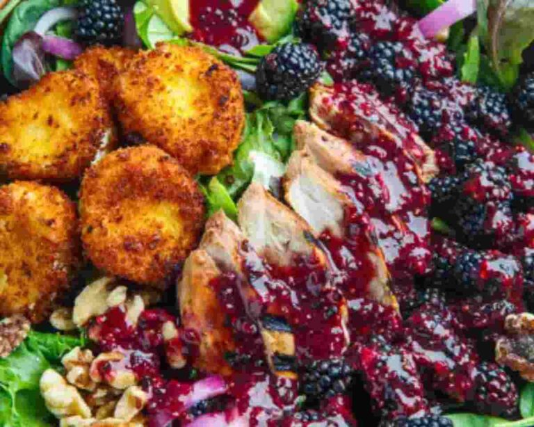 Blackberry Balsamic Grilled Chicken Salad