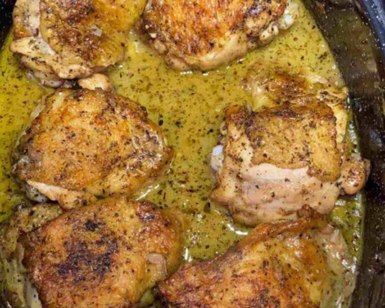 Garlic Roasted Chicken Thighs with Parmesan Gravy 