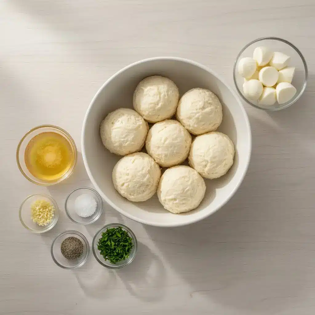 Pillsbury Biscuit Garlic Butter Cheese Bombs Recipe ingredients