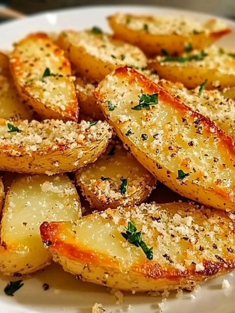 Baked Garlic Parmesan Potato Wedges