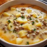 Cheesy Hamburger Potato Soup