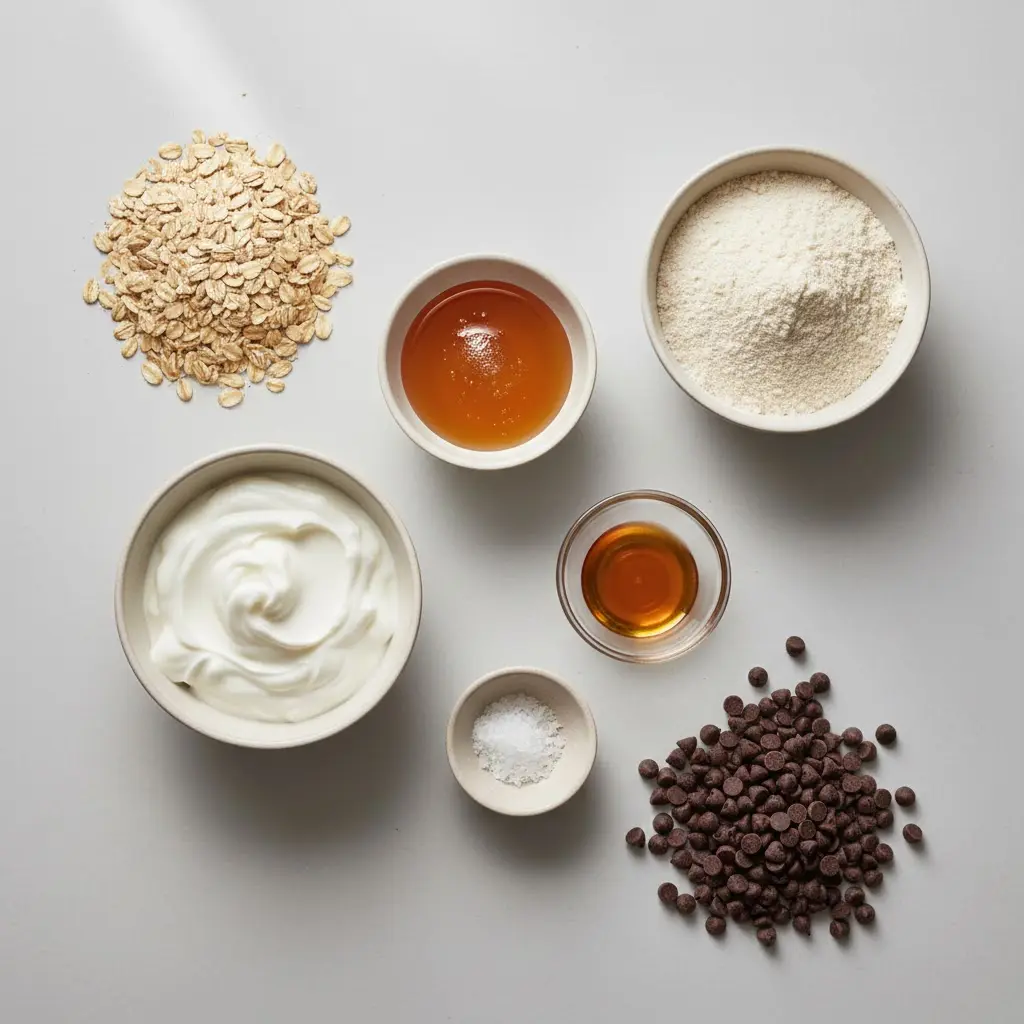 Chocolate Chip Greek Yogurt Cookie Dough ingredients