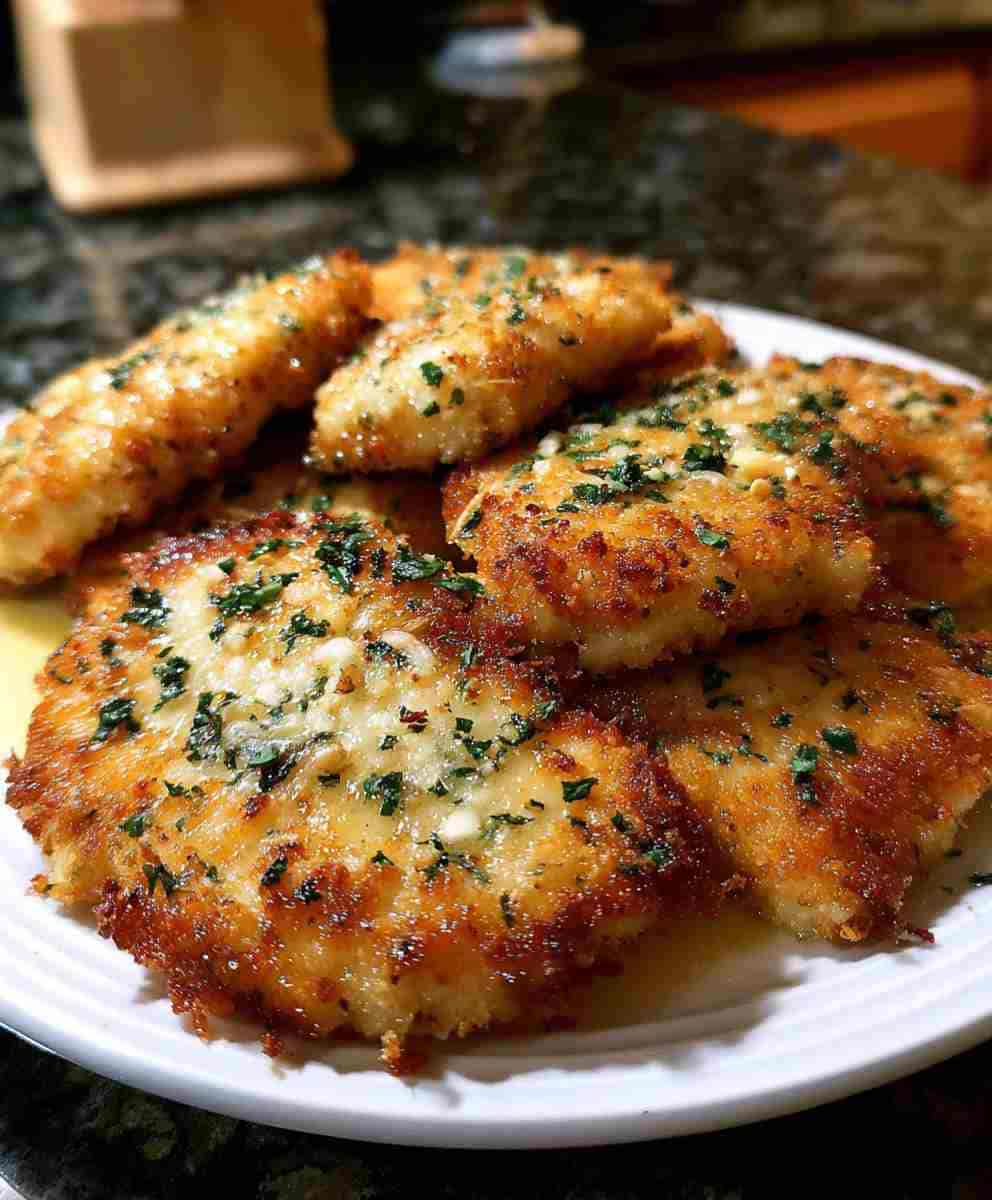 Crispy Baked Garlic Parmesan Chicken Cutlets
