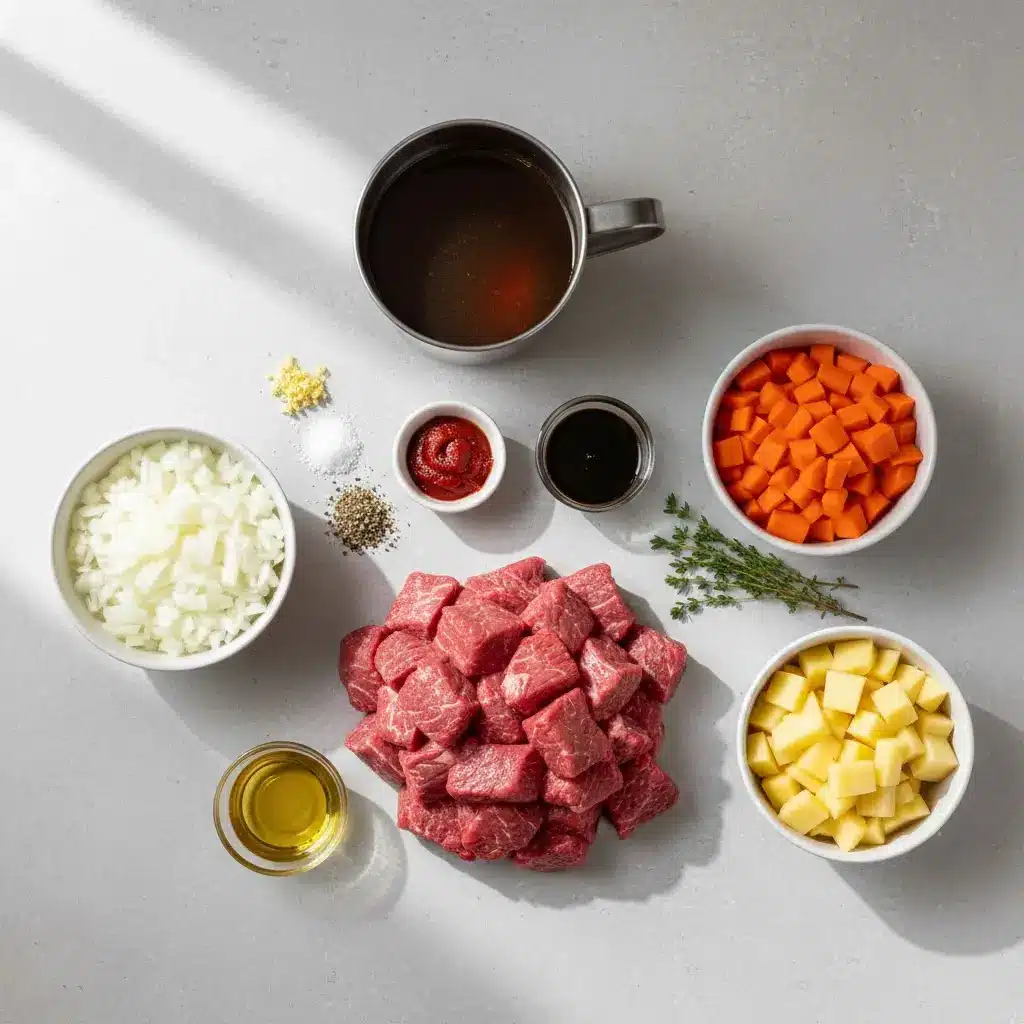 Crockpot Beef Stew ingredients