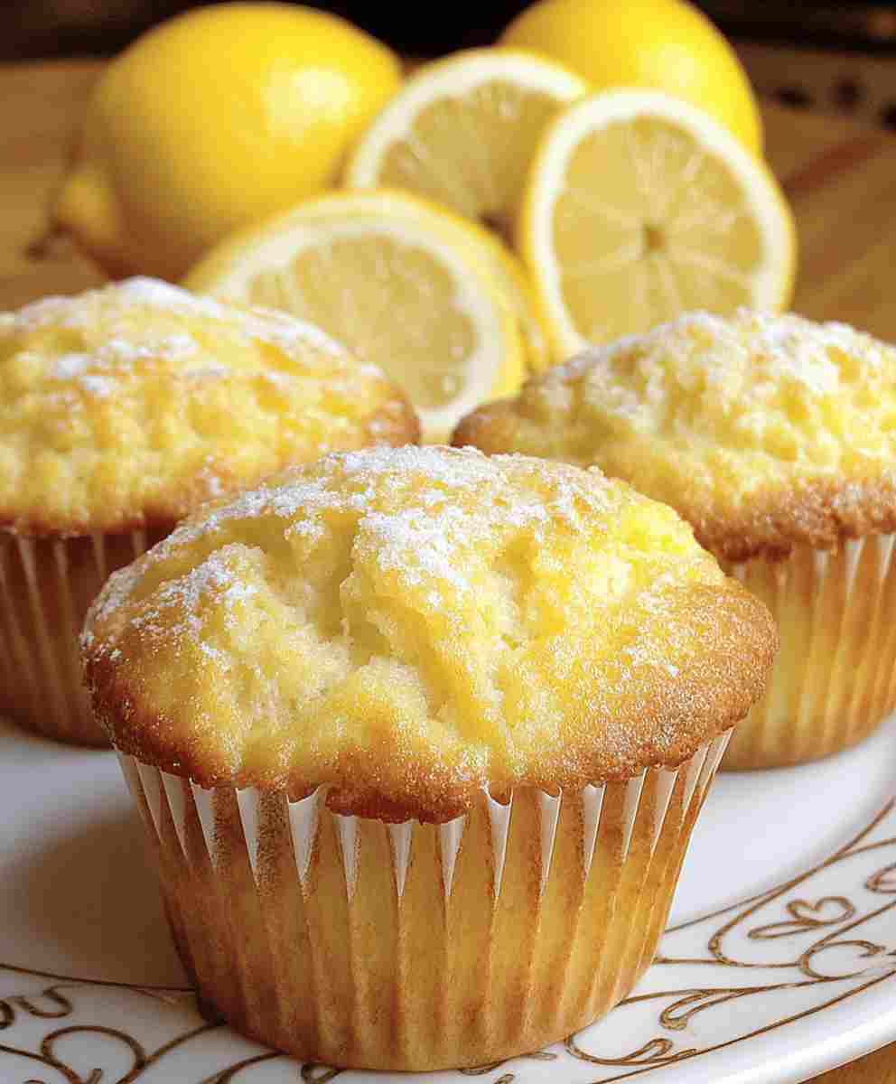 Easy Lemon Cream Cheese Muffins