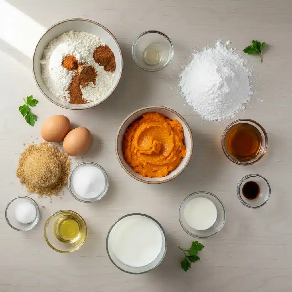 Easy Pumpkin Donuts with Maple Glaze ingredients