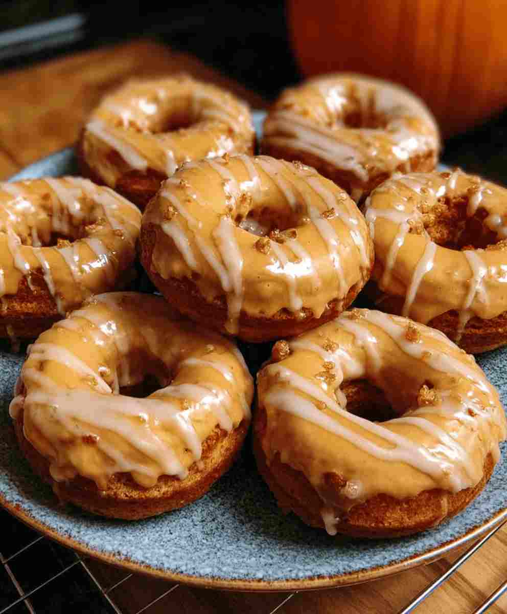 Easy Pumpkin Donuts with Maple Glaze