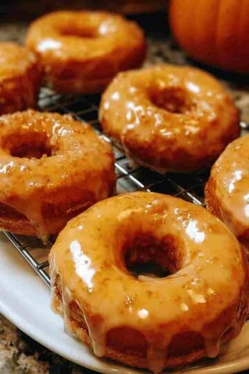 Easy Pumpkin Donuts with Maple Glaze