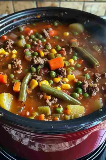 Hearty Crockpot Cowboy Soup