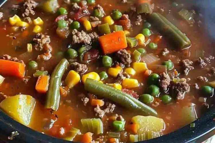 Hearty Crockpot Cowboy Soup