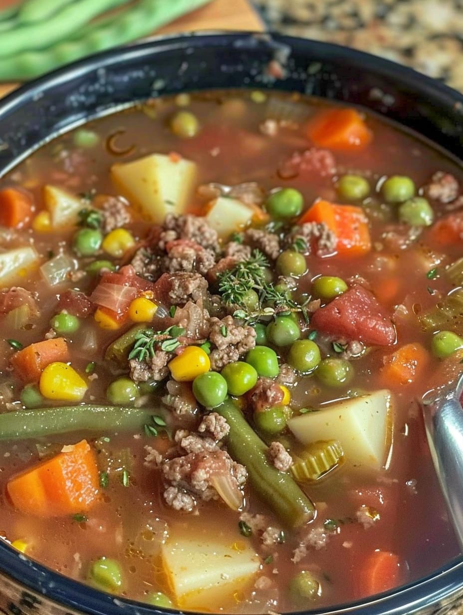 Hearty Ground Beef Vegetable Soup