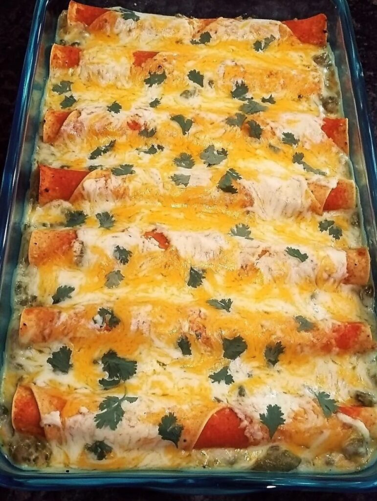 Jalapeño Cream Cheese Chicken Enchiladas