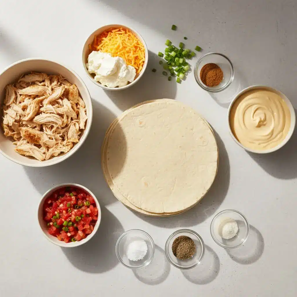 Jalapeño Cream Cheese Chicken Enchiladas ingredients