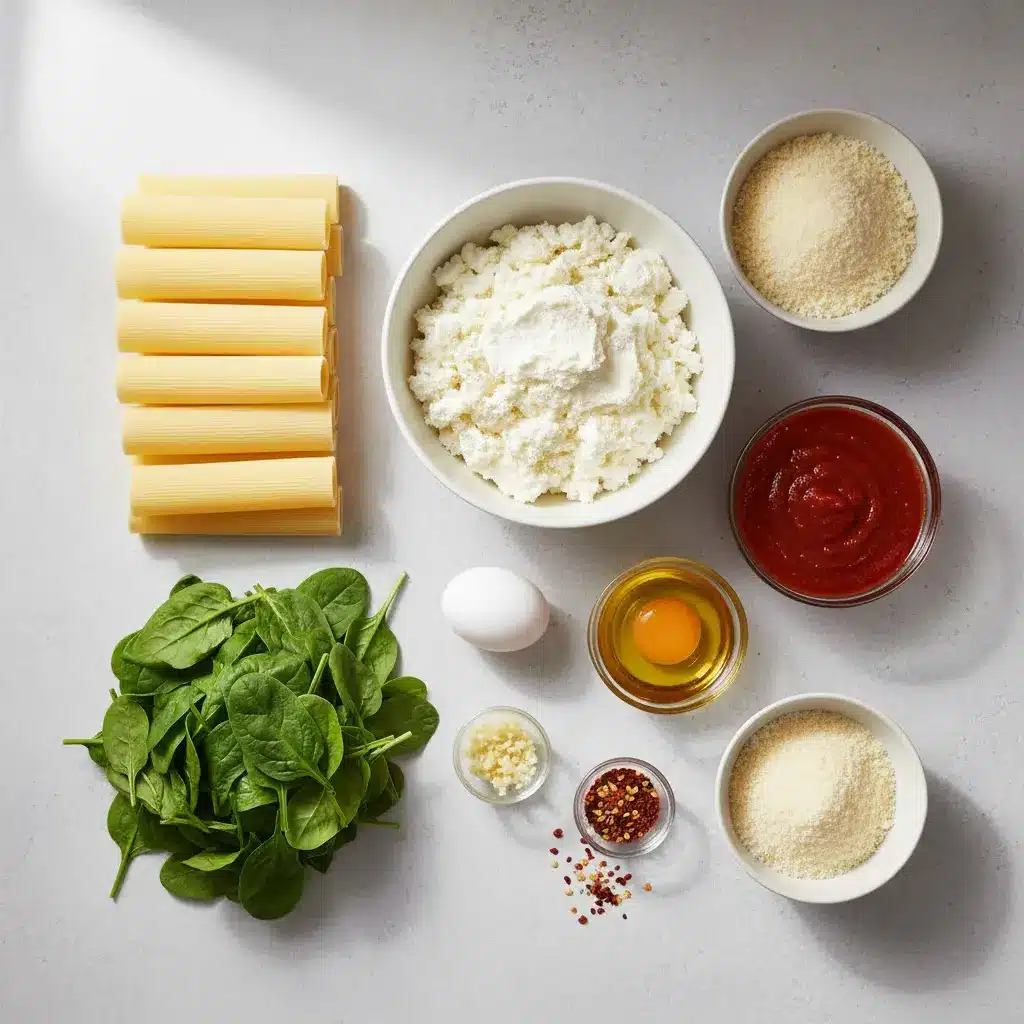 Spinach and Ricotta Cannelloni ingredients