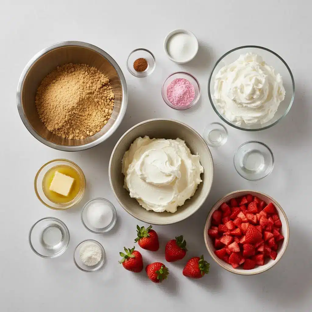 Strawberry Dream Cheesecake ingredients