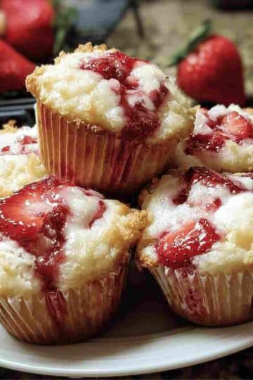 Easy Strawberry Cream Cheese Muffins