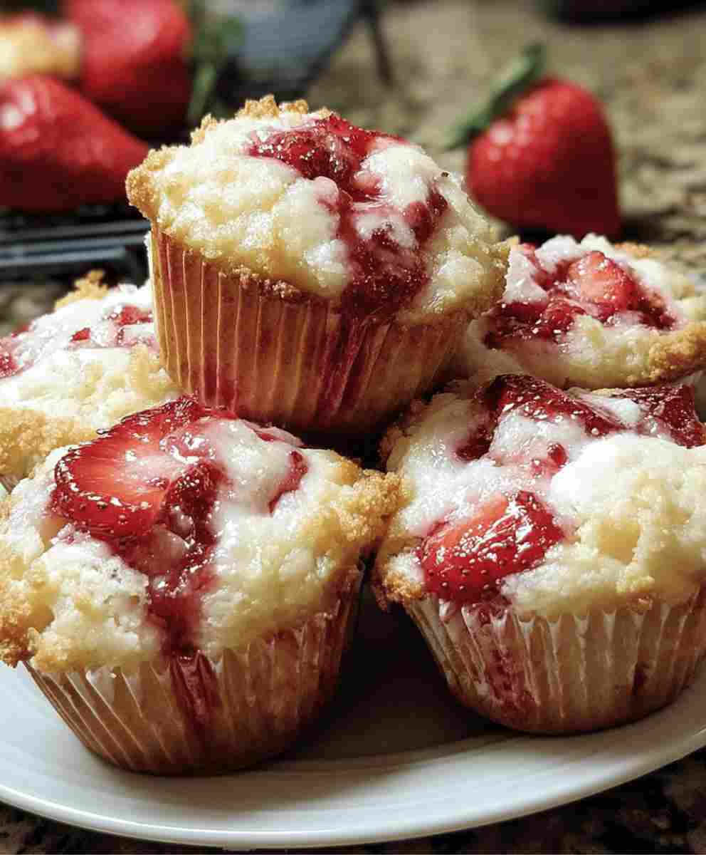 Easy Strawberry Cream Cheese Muffins