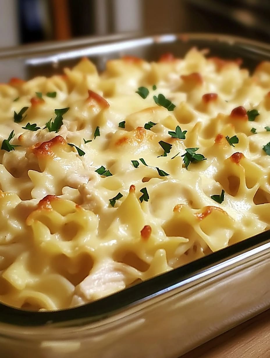 Amish Creamy Chicken Noodle Bake