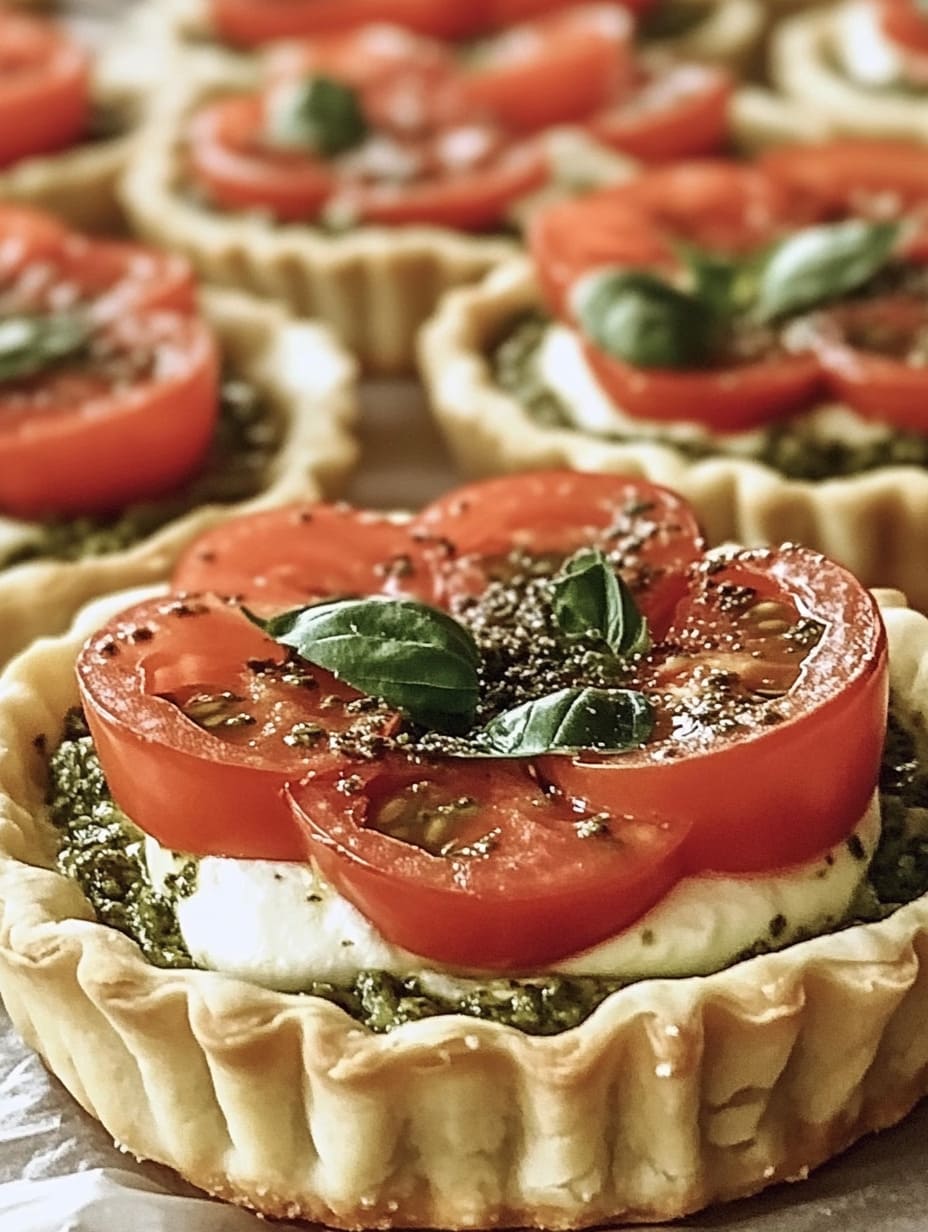 Caprese Pesto Tarts