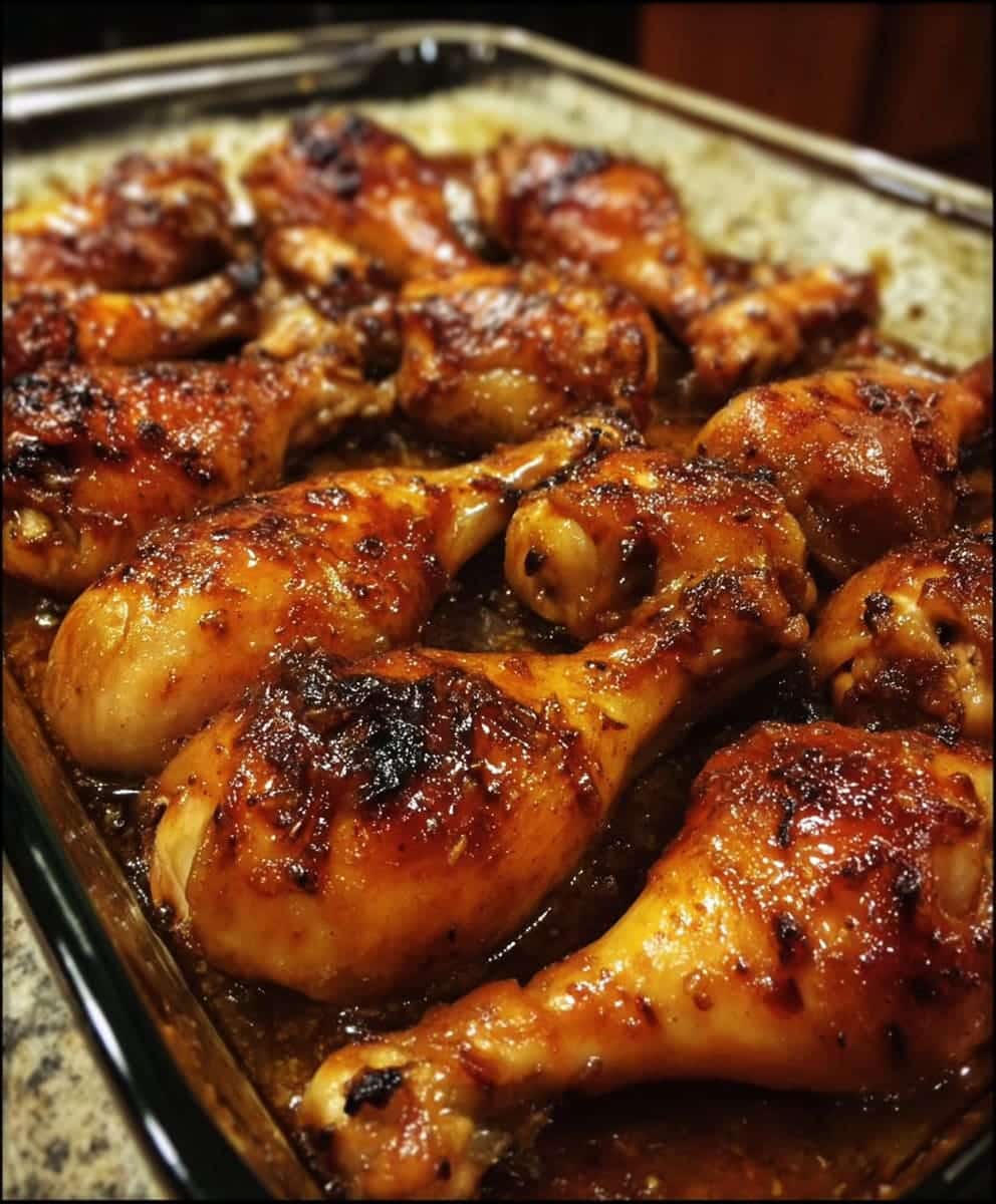 Caramelized Baked Chicken Legs Sweet & Sticky Dinner