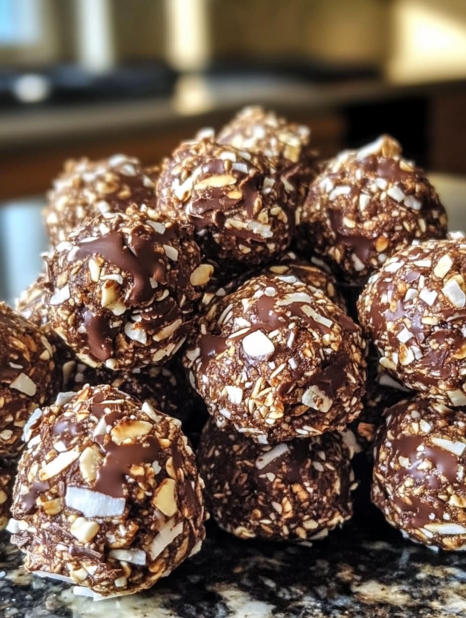 Chocolate Coconut No-Bake Energy Clusters