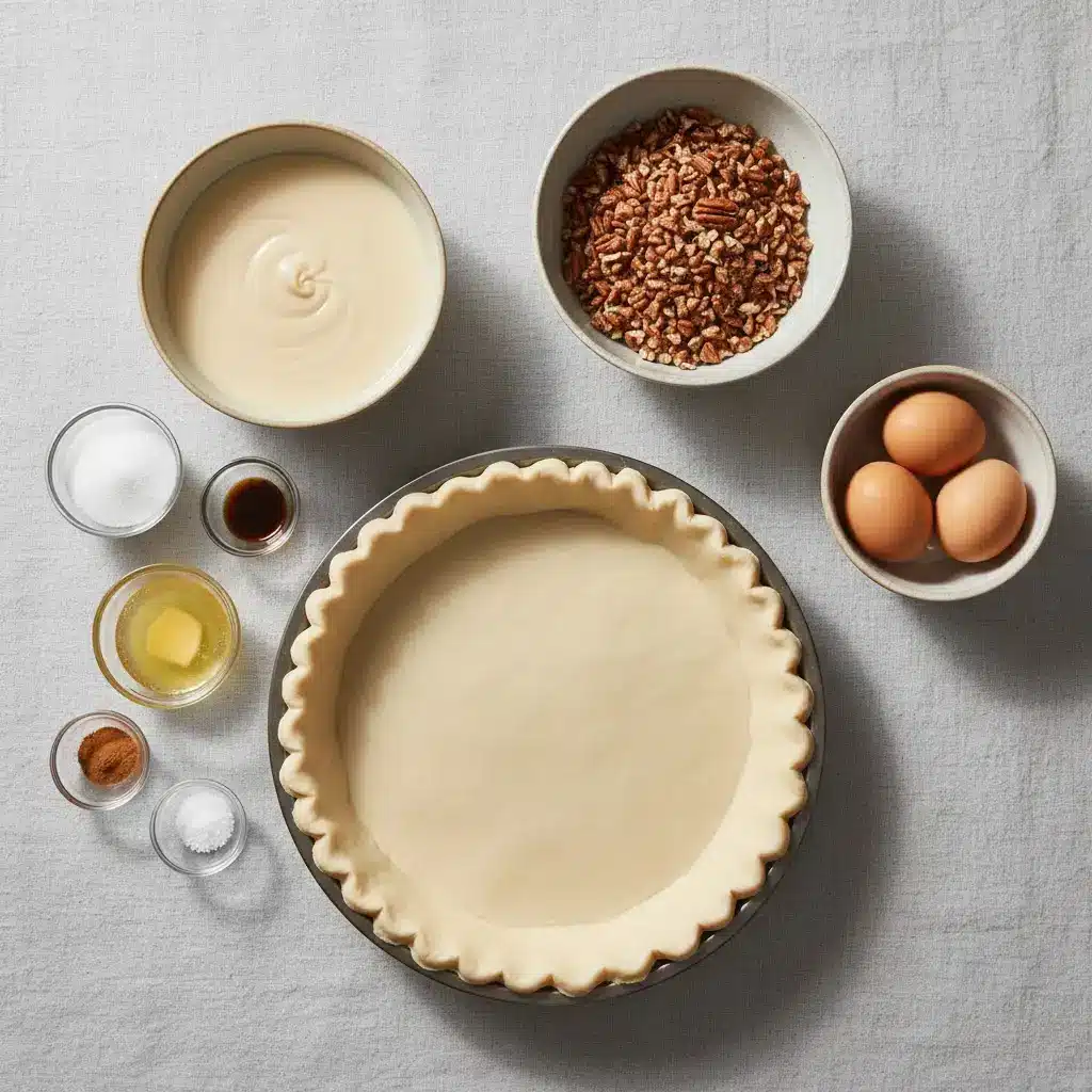 Condensed Milk Pecan Pie ingredients
