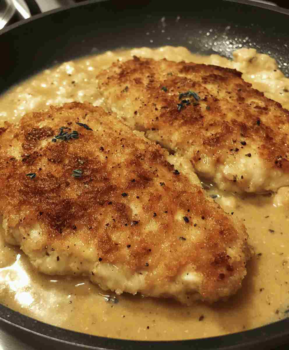 Creamy Pan Fried Chicken