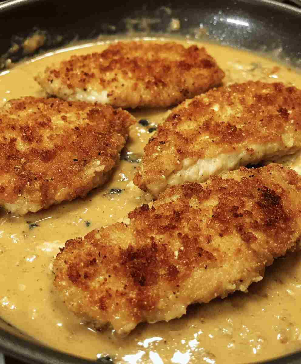 Creamy Pan Fried Chicken