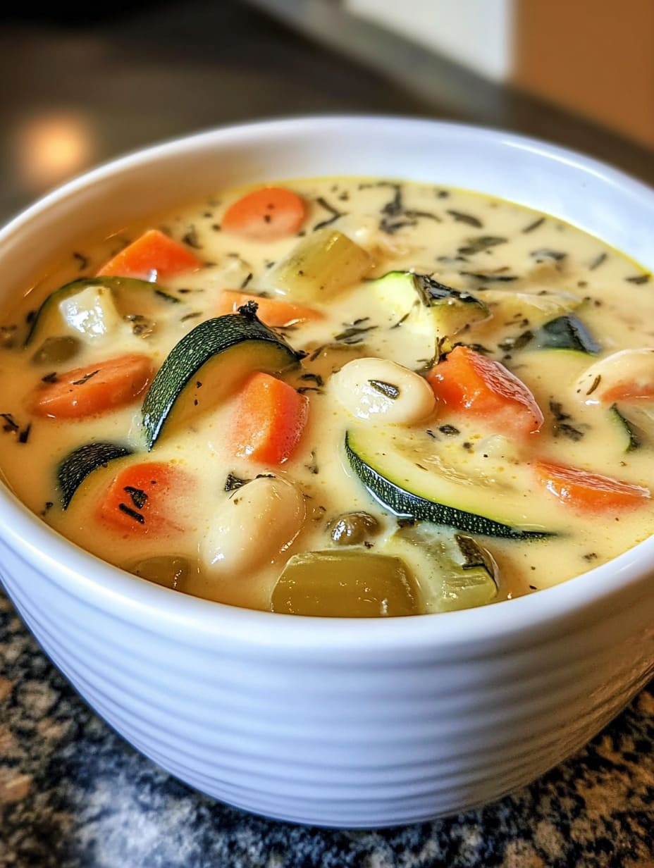 Crock Pot Creamy Zucchini Soup 