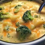 Crock Pot Potato Broccoli Cheddar Soup