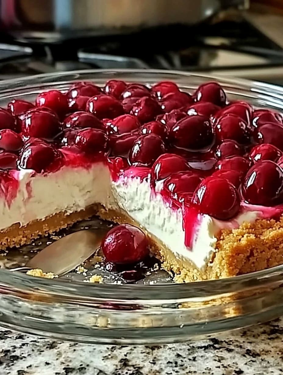 Easiest No-Bake Cherry Cheesecake