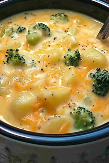 Easy Crockpot Broccoli Cheddar Soup