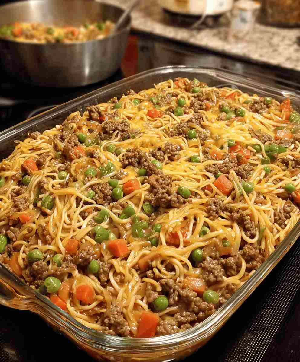 Ground Beef Chow Mein Casserole Easy Comfort Food Recipe
