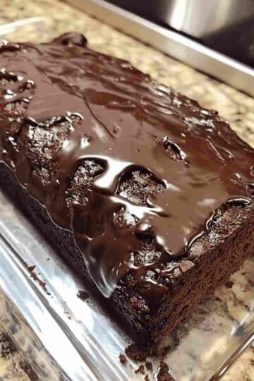 Hot Fudge Brownie Bread Gooey Chocolate Loaf Recipe