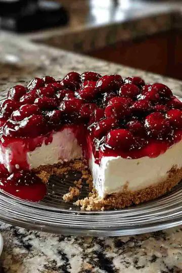 No Bake Cherry Cheesecake