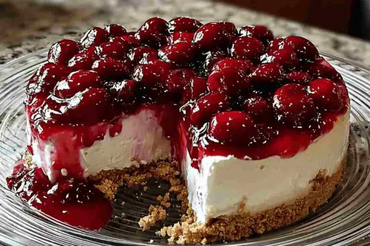 No Bake Cherry Cheesecake