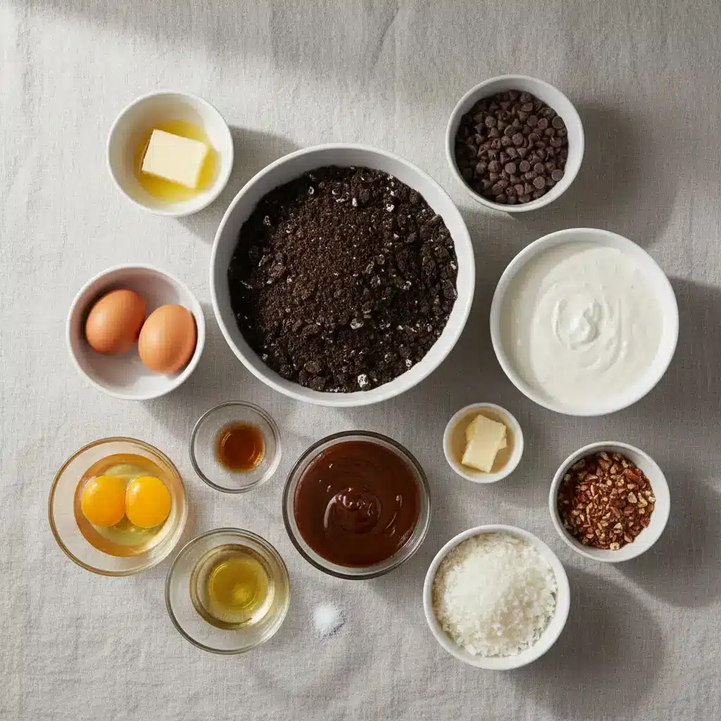 No-Bake German Chocolate Pie ingredients