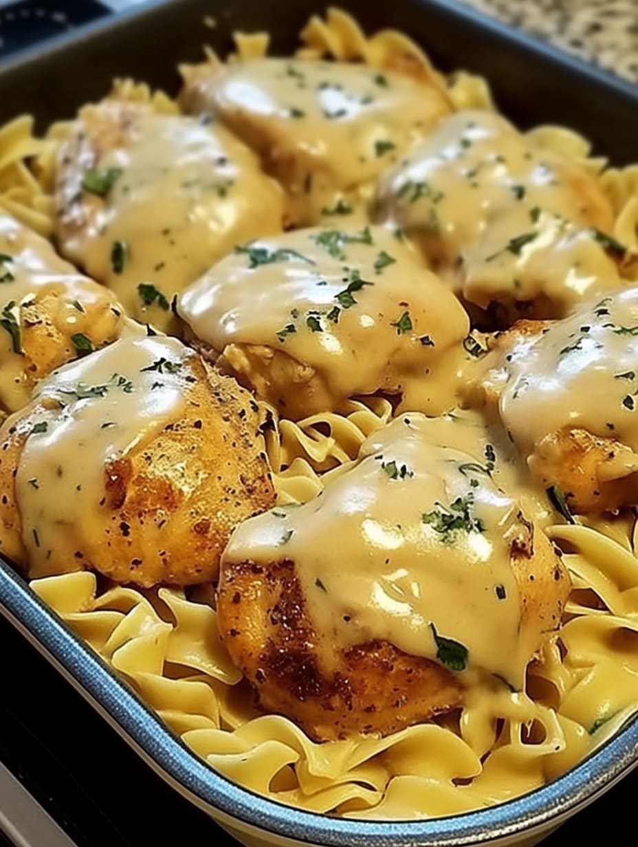 One-Pan Chicken with Buttered Noodles 