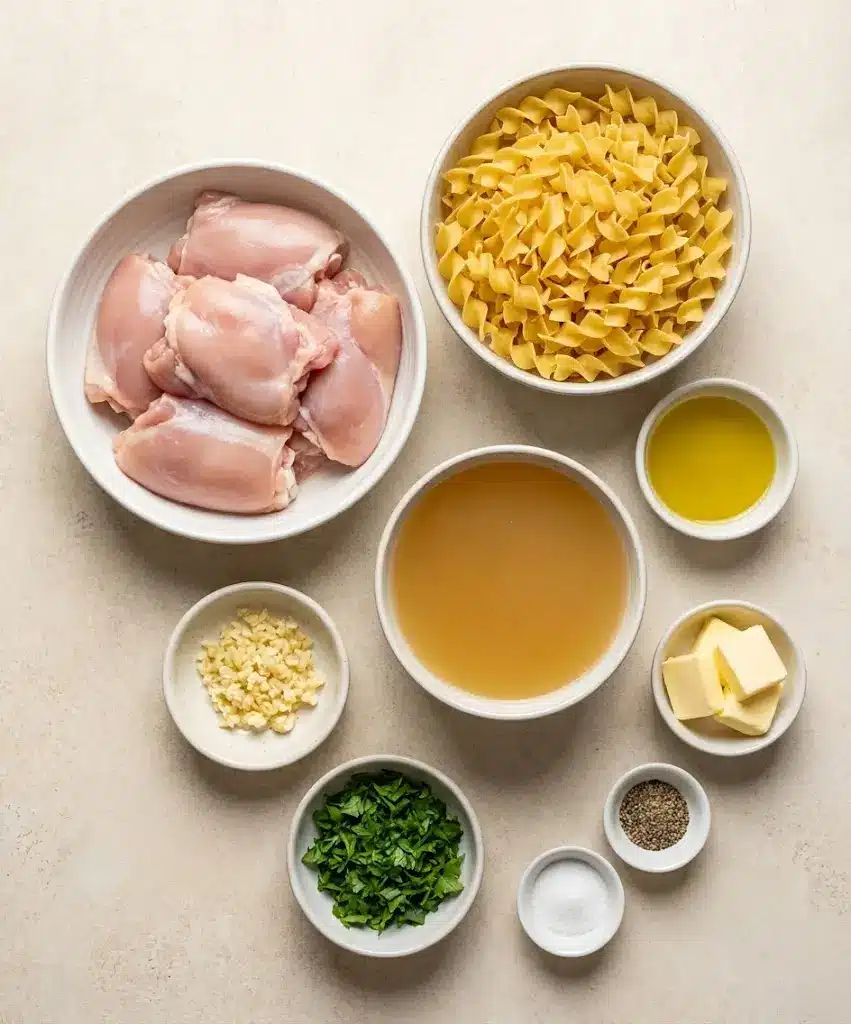 One-Pan Chicken with Buttered Noodles ingredients