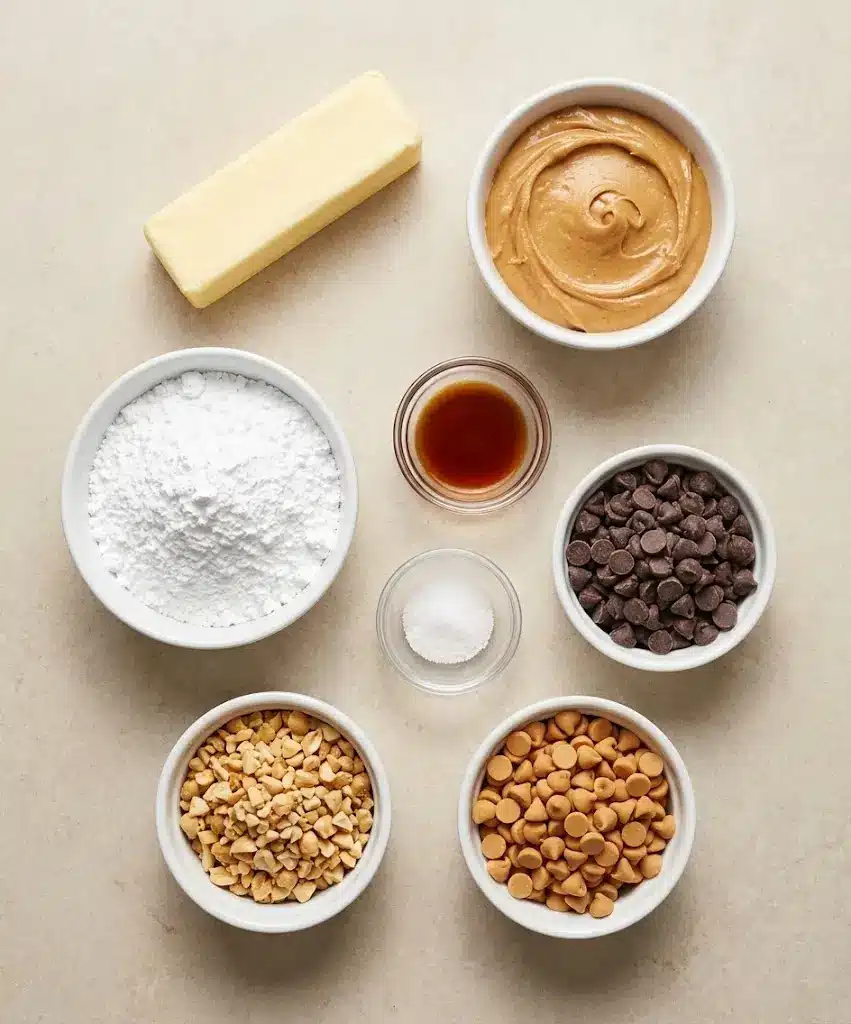 Peanut Butter Fudge ingredients