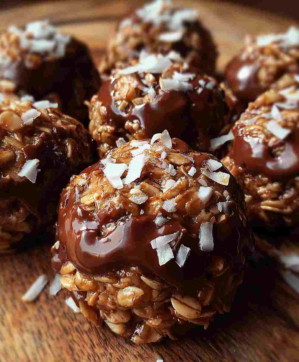 No-Bake Chocolate Coconut Oatmeal Treats