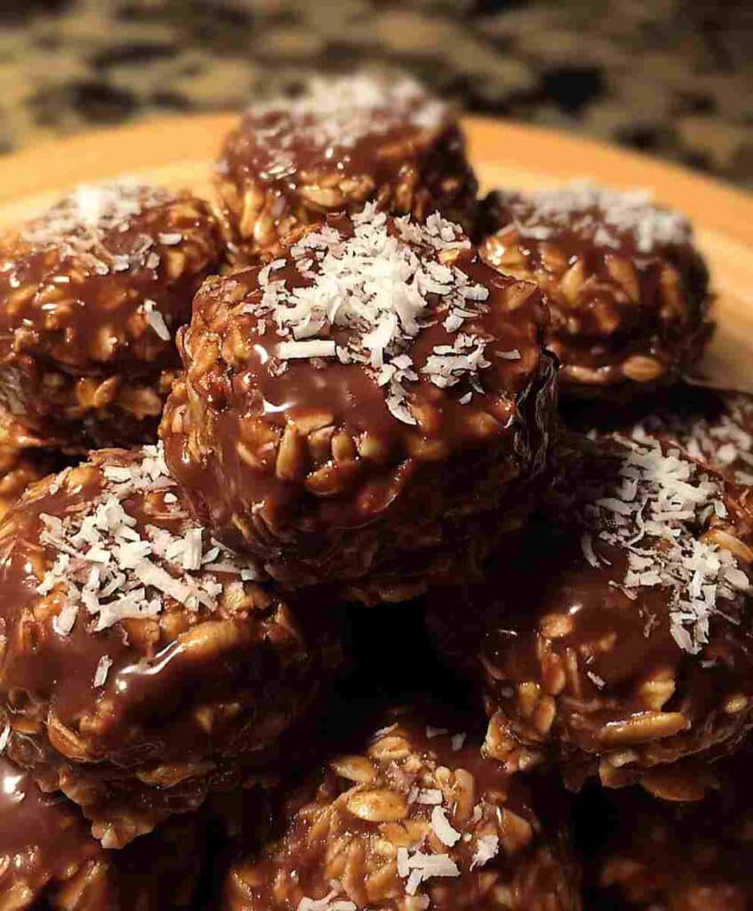 No-Bake Chocolate Coconut Oatmeal Treats