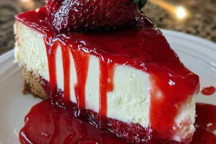 Red Velvet Strawberry Cheesecake Creamy Decadent Dessert