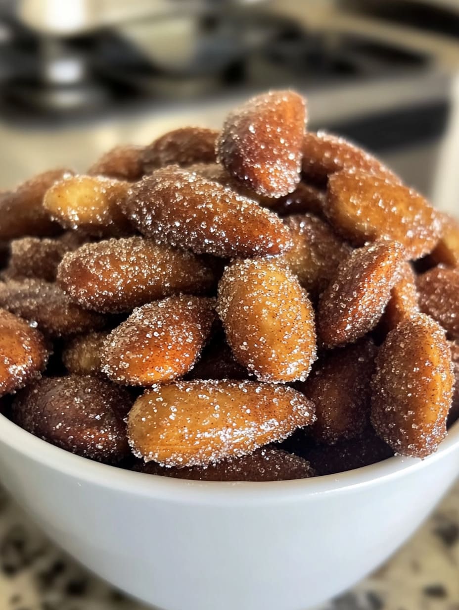 Slow Cooker Cinnamon Sugar Candied Almonds