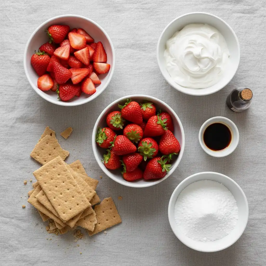 Strawberry Cream Cheese Icebox Cake ingredients