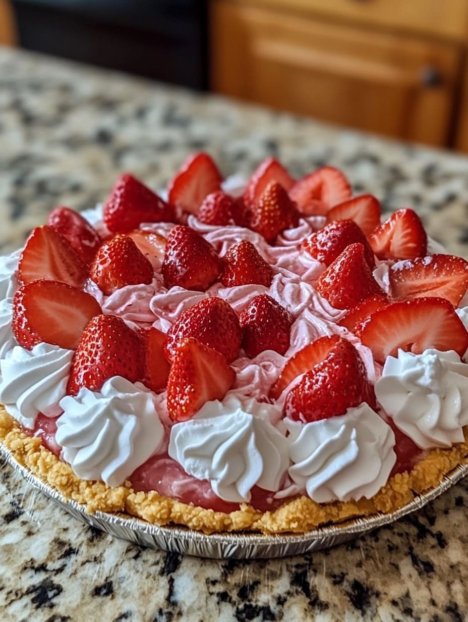 Strawberry Jello Cool Whip Pie