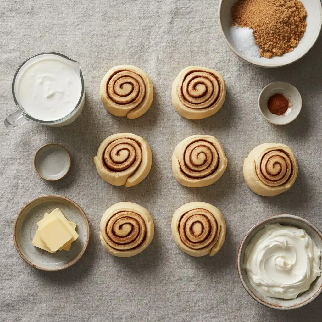 TikTok Cinnamon Rolls ingredients