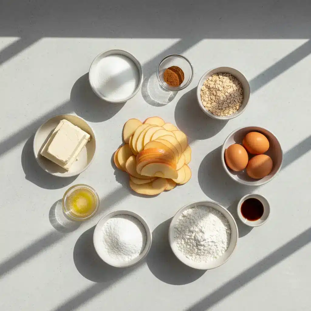 Apple Crisp Cheesecake Recipe ingredients